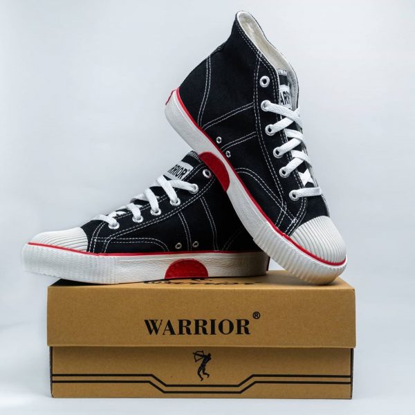 warrior classic hc high hitam putih black white 1 sepatu sekolah 3